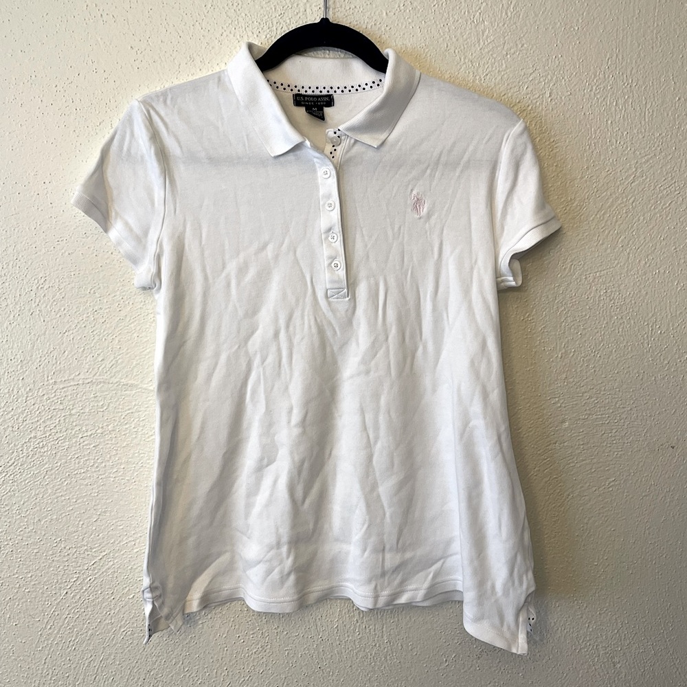 U.S Polo Assn. Medium, white womans polo